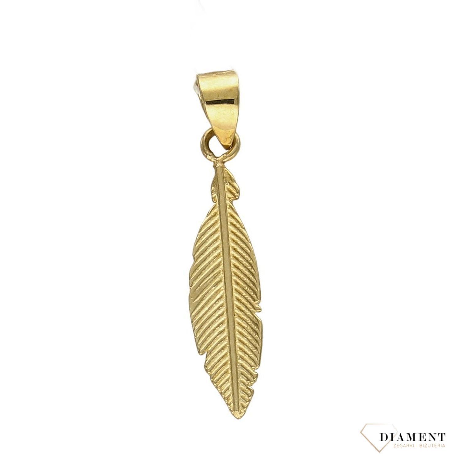 Złota zawieszka 333 piórko ZA 4655 333.jpg